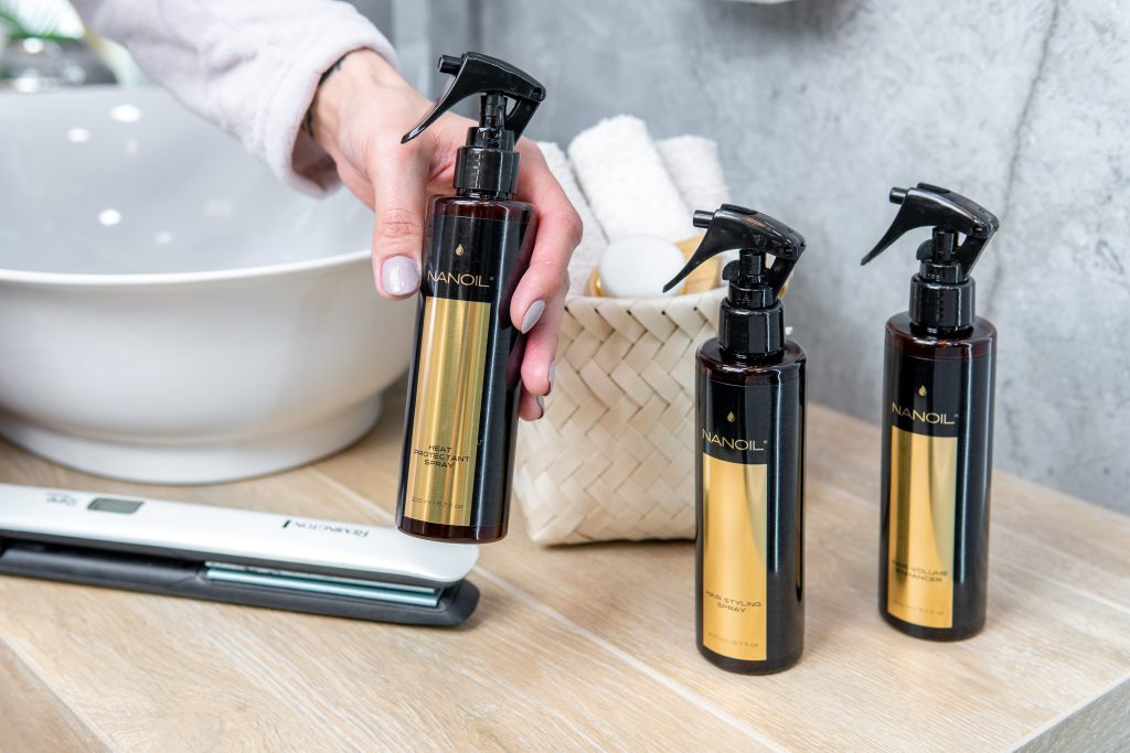 varmebeskyttende spray til hår nanoil