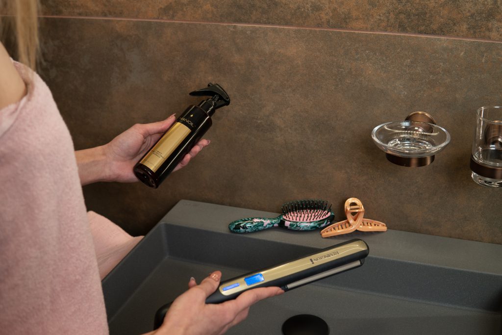 varmebeskyttende spray til hår nanoil