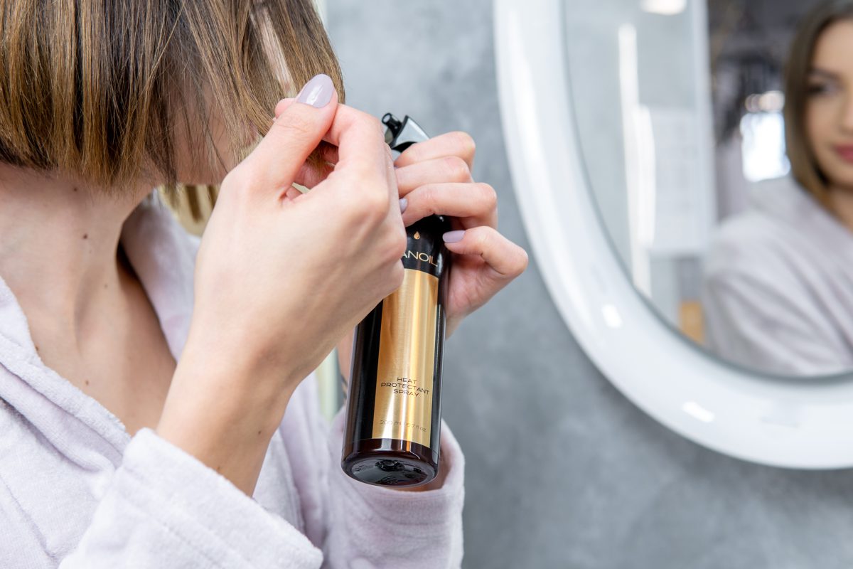 nanoil varmebeskyttende spray til hår